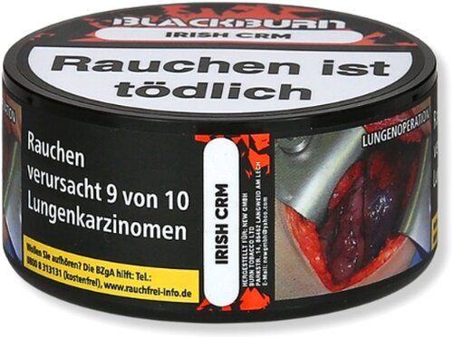 BLACKBURN IRISH CRM Wasserpfeifentabak 25g BLACKBURN IRISH CRM Wasserpfeifentabak 25g