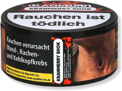 BLACKBURN KRANMERRY SHOK Wasserpfeifentabak 25g BLACKBURN KRANMERRY SHOK Wasserpfeifentabak 25g