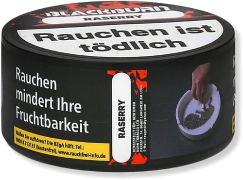 BLACKBURN RASERRY Wasserpfeifentabak 25g BLACKBURN RASERRY Wasserpfeifentabak 25g