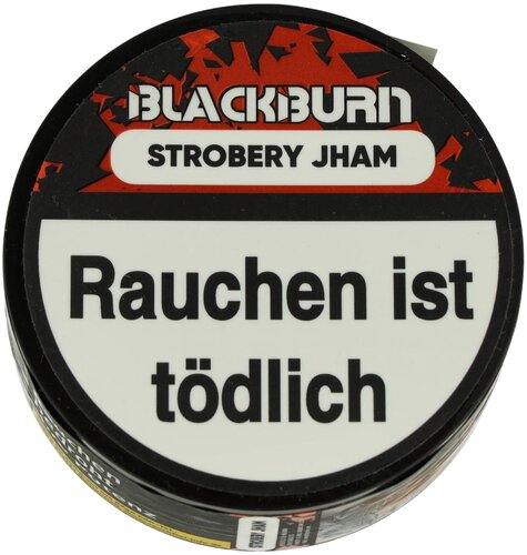 BLACKBURN STROBERY JHAM Wasserpfeifentabak 25g BLACKBURN STROBERY JHAM Wasserpfeifentabak 25g