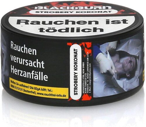 BLACKBURN STROBERY KOKONAT Wasserpfeifentabak 25g BLACKBURN STROBERY KOKONAT Wasserpfeifentabak 25g