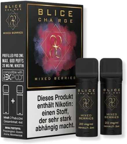 Blice Charge Mixed Berries Prefilled Pods 2x2ml 20mg Blice Charge Mixed Berries Prefilled Pods 2x2ml 20mg