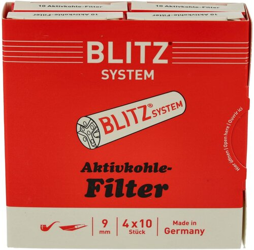 Blitz System Aktivkohlefilter 9mm 40 Stück Blitz System Aktivkohlefilter 9mm 40 Stück