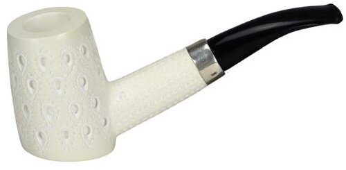 Block Meerschaum Pfeife Graviert Silberring