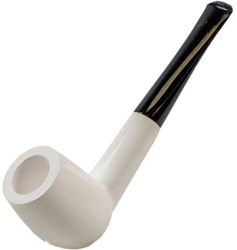 Block Meerschaumpfeife weiß Large im Etui