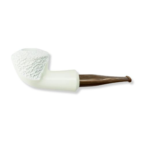 Block Meerschaumpfeife XL rustiziert Dublin im Maß-Etui