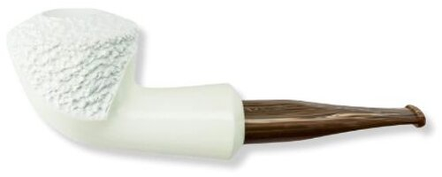 Block Meerschaumpfeife XL rustiziert Dublin im Maß-Etui