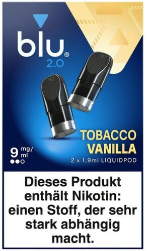 BLU 2.0 Tobacco Vanilla Liquid Pod 9mg BLU 2.0 Tobacco Vanilla Liquid Pod 9mg