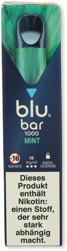 Blu Bar 1000 Einweg E-Zigarette Mint 18mg Blu Bar 1000 Einweg E-Zigarette Mint 18mg