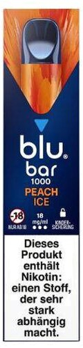 Blu Bar 1000 Einweg E-Zigarette Peach Ice 18mg