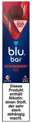 Blu Bar Einweg E-Shisha Strawberry Ice 18mg Blu Bar Einweg E-Shisha Strawberry Ice 18mg