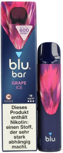 Blu Bar Einweg E-Zigarette Grape Ice 18mg