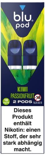 Blu Bar Pod Kiwi Passionfruit 2x2ml 18mg/ml Blu Bar Pod Kiwi Passionfruit 2x2ml 18mg/ml