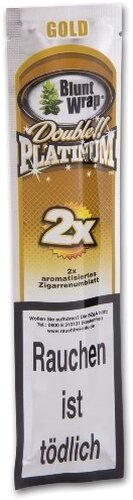 Blunt Wraps Zigarrenumblatt Double Platinum Gold (Wild Honey) Blunt Wraps Zigarrenumblatt Double Platinum Gold (Wild Honey)