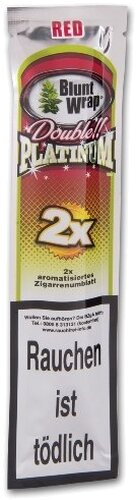 Blunt Wraps Zigarrenumblatt Double Platinum Red (Strawberry Kiwi) Blunt Wraps Zigarrenumblatt Double Platinum Red (Strawberry Kiwi)
