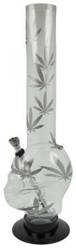 Bong Acrylic Skull / Leaf Transparent Nr. 1 Bong Acrylic Skull / Leaf Transparent Nr. 1