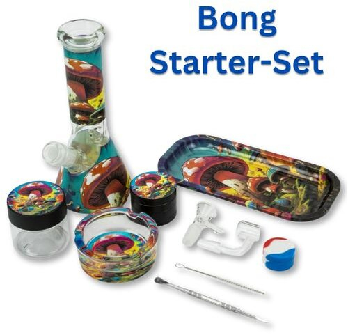 Bong Starter-Set Mushroom Glas Ice Bong Bong Starter-Set Mushroom Glas Ice Bong