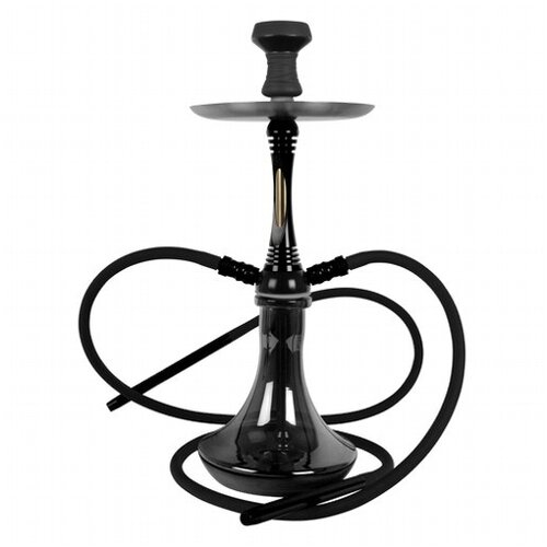 Shark Boom Wasserpfeife schwarz 55cm 2 Anschlüsse