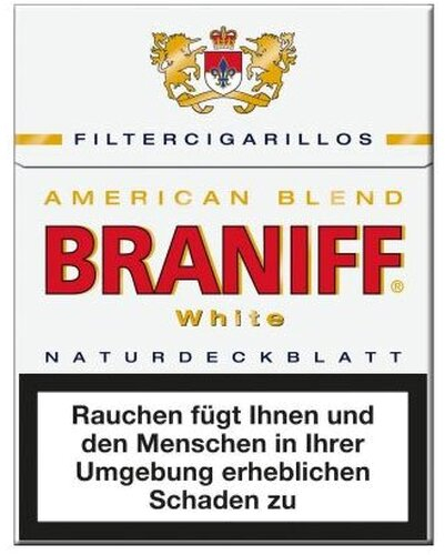 Braniff Filterzigarillos American-Blend White Big mit Naturdeckblatt 23er Braniff Filterzigarillos American-Blend White Big mit Naturdeckblatt 23er