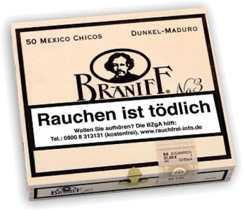 Braniff Nr 3 Chicos Zigarillos 50 Stück Braniff Nr 3 Chicos Zigarillos 50 Stück