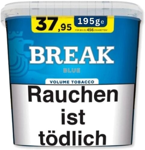 Break Tabak Blau 195g Eimer Volumentabak