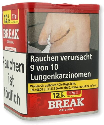 Break Tabak Rot L 57g Dose Volumentabak