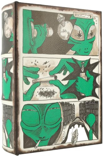 Buchversteck/Stash Book Holzbox Alien Visitor
