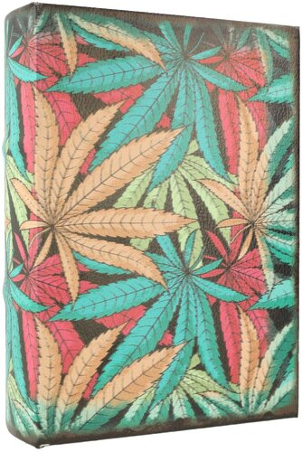 Buchversteck/Stash Book Holzbox Canna Leaves Buchversteck/Stash Book Holzbox Canna Leaves