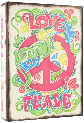 Buchversteck/Stash Book Holzbox Love & Peace Buchversteck/Stash Book Holzbox Love & Peace