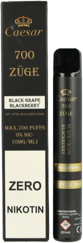 Caesar Black Grape Blackberry Einweg E-Zigarette 0mg