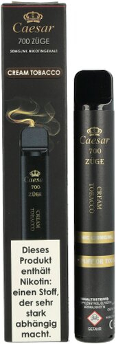 Caesar Cream Tobacco Einweg E-Zigarette 20mg