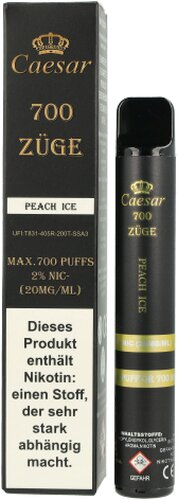 Caesar Peach Ice Einweg E-Zigarette 20mg Caesar Peach Ice Einweg E-Zigarette 20mg