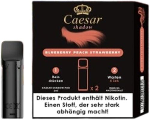 Caesar Shadow Pods Blueberry Peach Strawberry 2x2ml 20mg