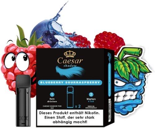 Caesar Shadow Pods Blueberry Sourraspberry 2x2ml 20mg