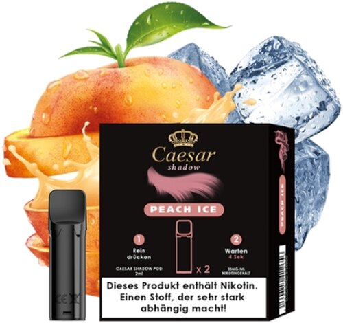 Caesar Shadow Pods Peach Ice 2x2ml 20mg Caesar Shadow Pods Peach Ice 2x2ml 20mg