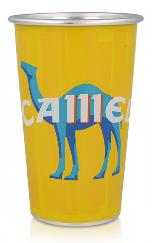 Camel Alu Becher 111 Jahre Gelb