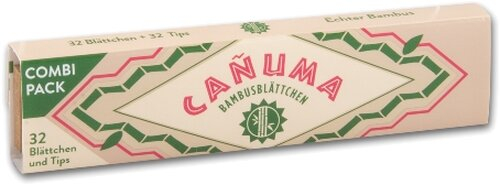 Canuma Bambusblättchen Slim + Filter Tips 1x32 Stück Canuma Bambusblättchen Slim + Filter Tips 1x32 Stück