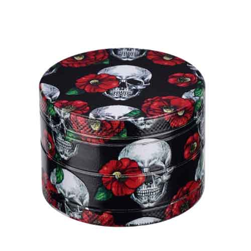 Champ Grinder High Metall Skull & Roses Ø 50mm rot
