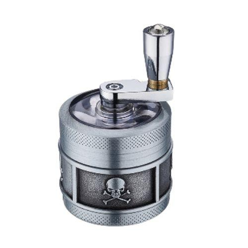 Champ High Grinder Skull mit Kurbel Silber