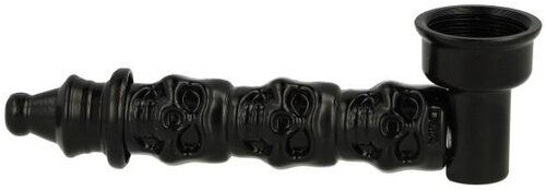 Champ High Metallpfeife Skull Schwarz