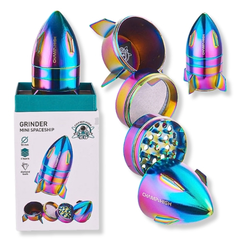 Champ High Mini Spaceship Grinder Rainbow 4-teilig Champ High Mini Spaceship Grinder Rainbow 4-teilig