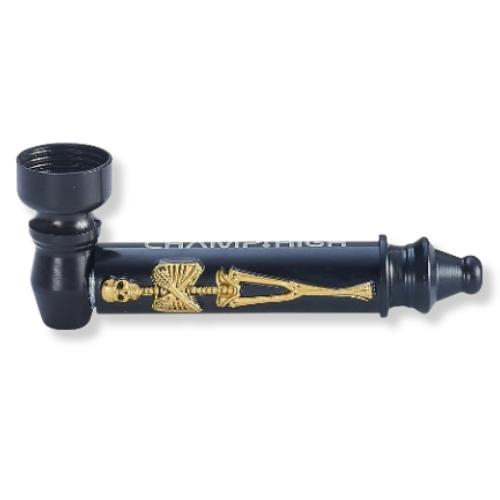 Champ High Skeleton Metallpfeife Schwarz/Gold Champ High Skeleton Metallpfeife Schwarz/Gold