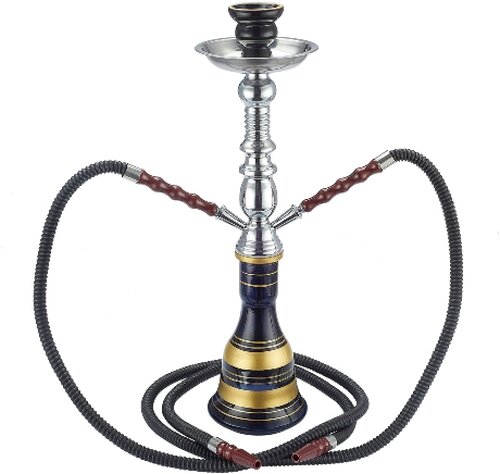 Champ Shisha Al Malik Melloul schwarz/gold 2 Anschlüsse