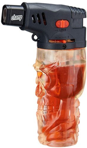 Champ Skull Feuerzeug With Colourful Gas Rot