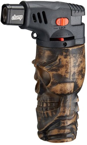 Champ Skull Jet Flame Feuerzeug Braun Nr.3