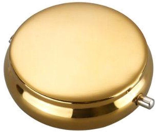 Champ Taschenaschenbecher Rund Gold mit Zigarettenablage