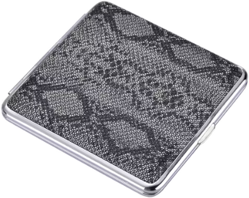 Champ Wild Zigarettenetui Schlangenmuster schwarz mit Gummiband