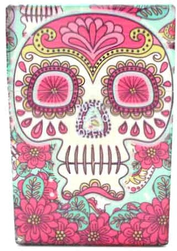 Champ Zigarettenbox für ca. 20 Stück, Skull mint-rosa