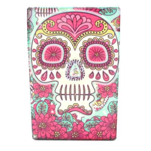 Champ Zigarettenbox für ca. 20 Stück, Skull mint-rosa Champ Zigarettenbox für ca. 20 Stück, Skull mint-rosa