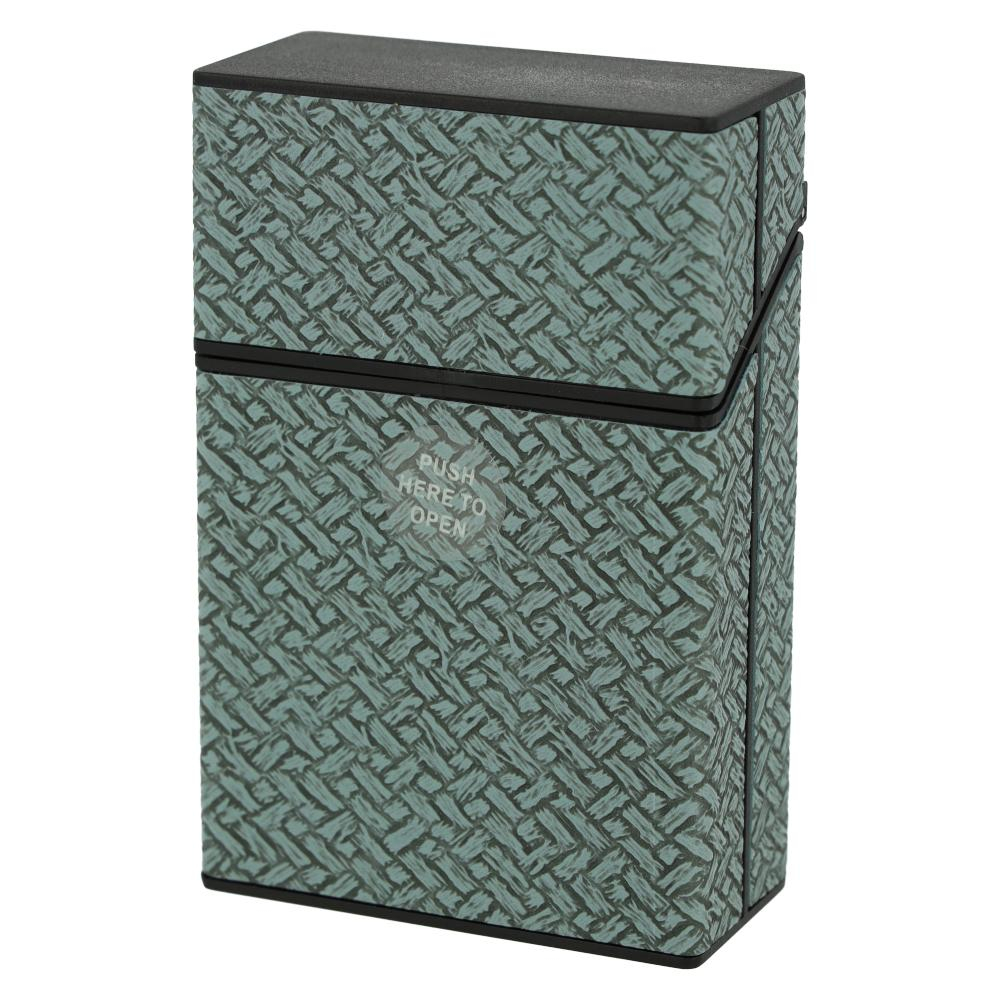 Champ Zigarettenbox Kunststoff Weave Optik blau Champ Zigarettenbox Kunststoff Weave Optik blau